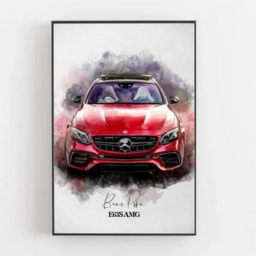 Your Car as Watercolor-Styled Art | Gift for Car Enthusiasts