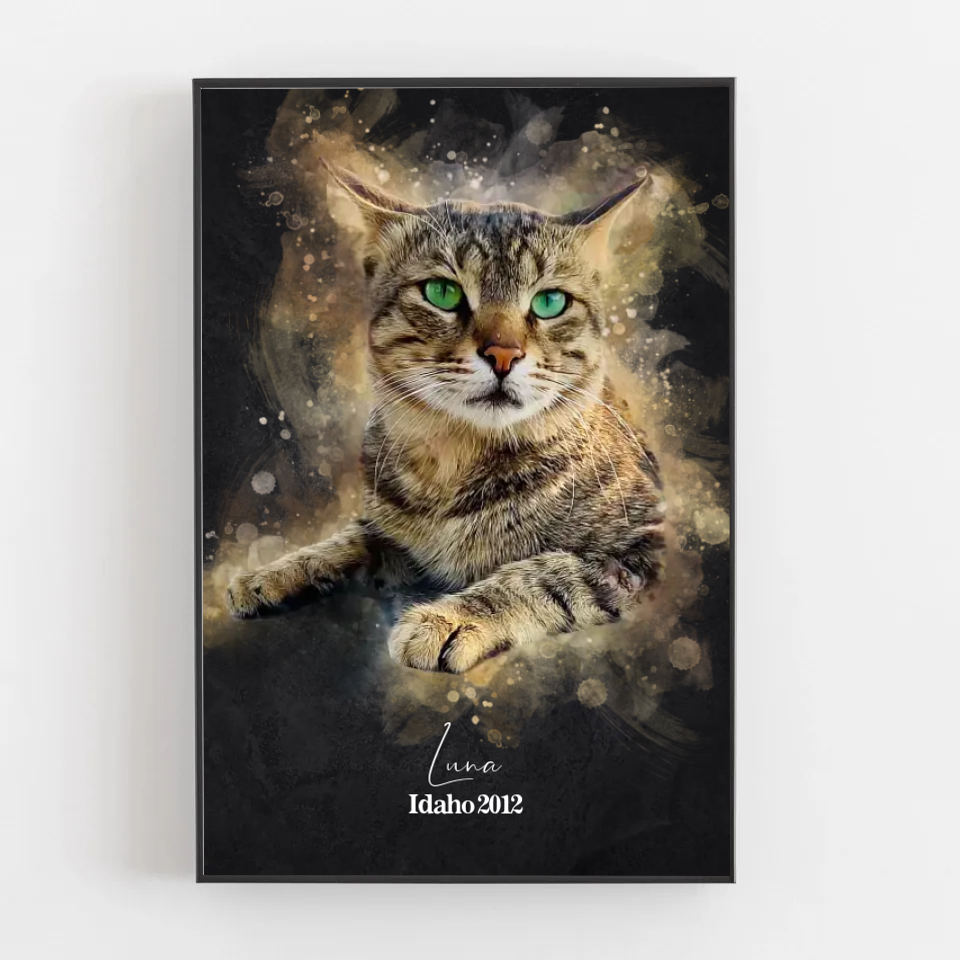 Your Cat as Watercolor Portrait | Gift for Cat Lovers