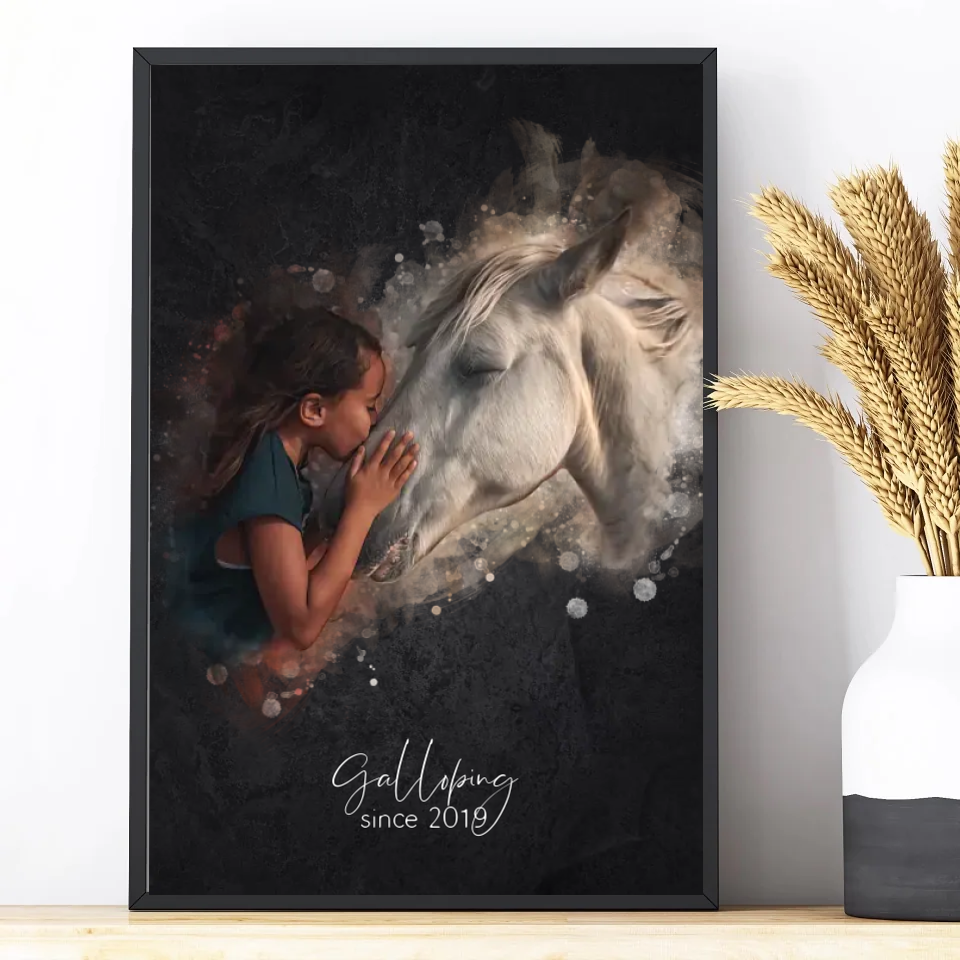 Your Horse as Watercolor Portrait | Gift for Equestrians