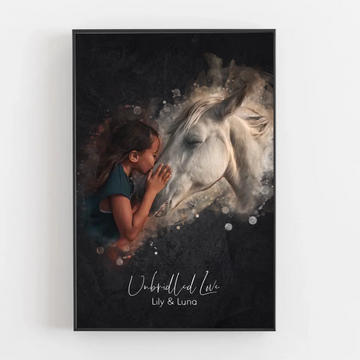 Your Horse as Watercolor Portrait | Gift for Equestrians