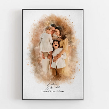 Family Picture in Watercolor Style | Customizable