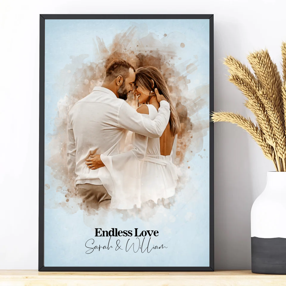 Your Wedding Photo as Watercolor Print | Perfect Wedding Gift