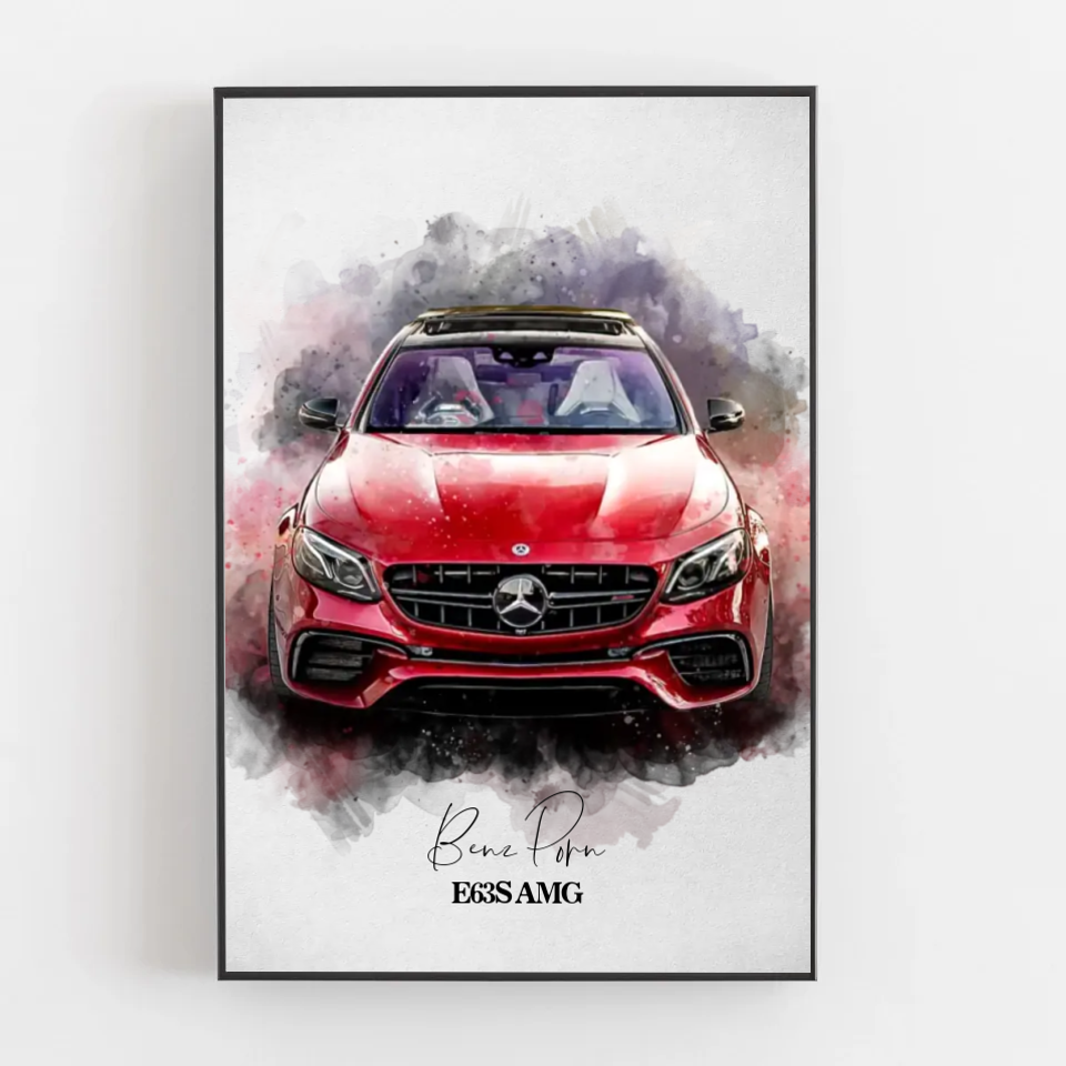 Your Car as Watercolor-Styled Art | Gift for Car Enthusiasts