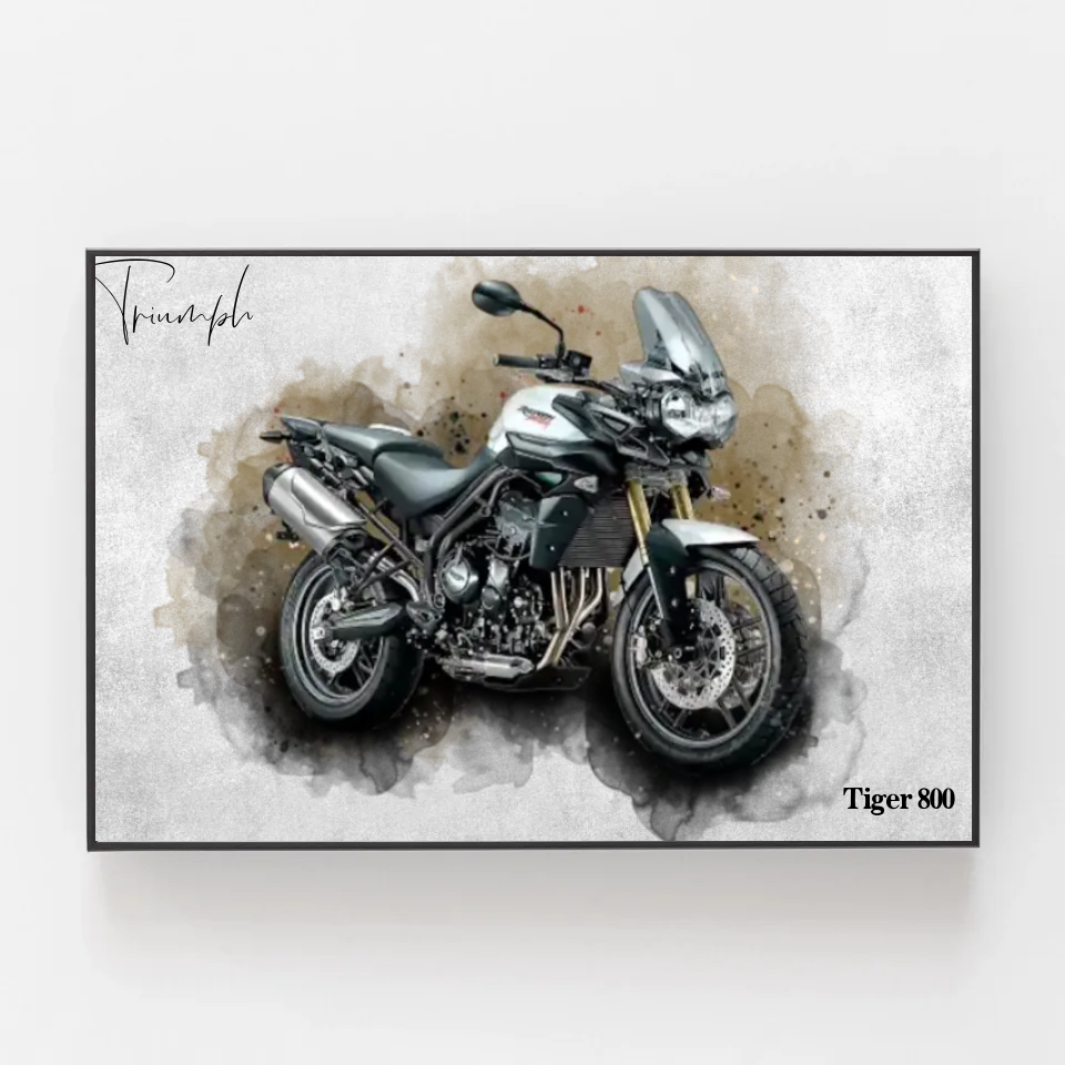 Your Motorcycle in Watercolor Style | Gifts for Bikers | Landscape