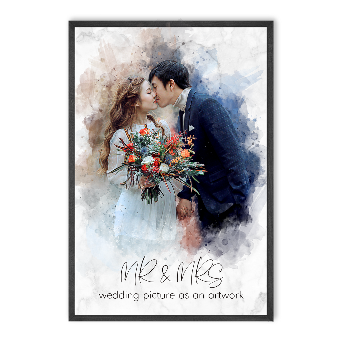 Your Wedding Photo as Watercolor Print | Perfect Wedding Gift