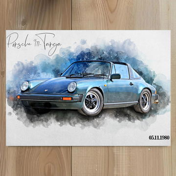 Your Car in Watercolor Style | Unique Gift for Car Enthusiasts
