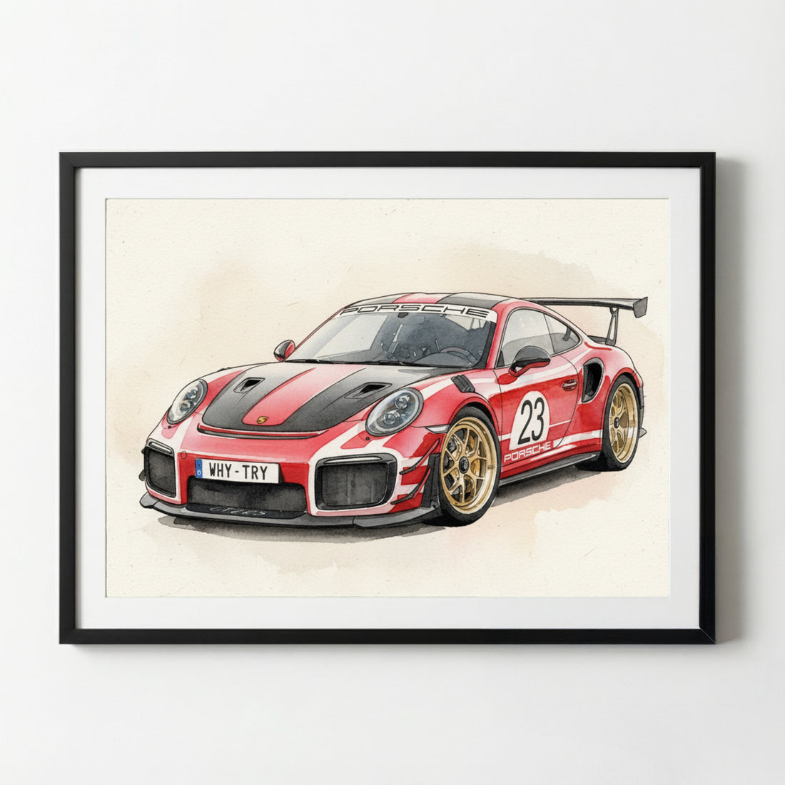 Custom Car Artwork from Photo / With Live Preview / Gift for Gearhead