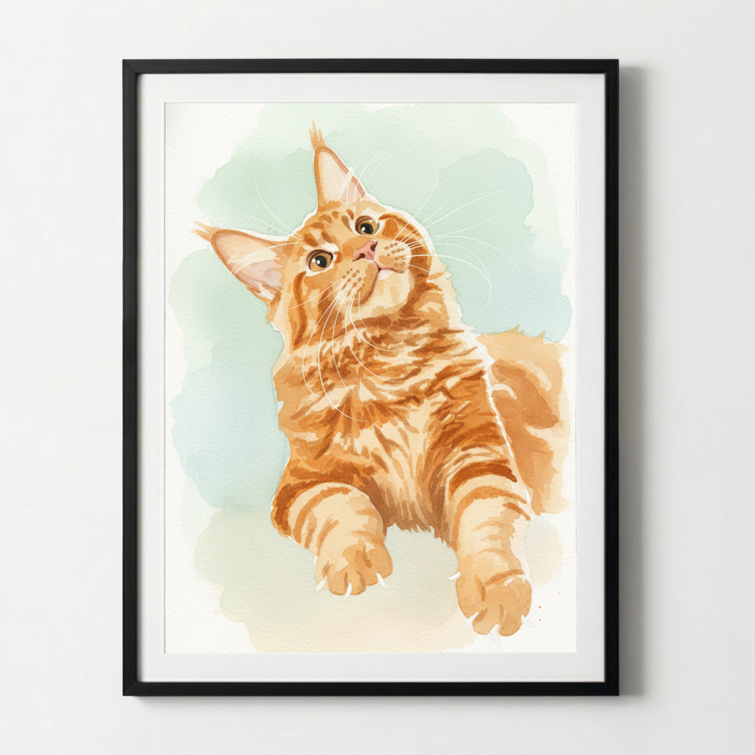 Personalized Cat Wall Art – Custom Portrait Poster/Canvas (Live Editor)