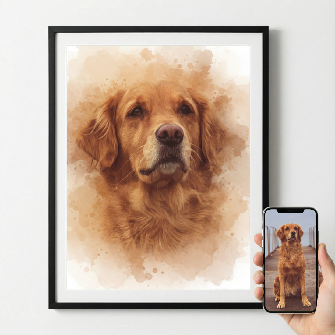 Your Pet as a Work of Art – With Live Preview, as Poster or Canvas